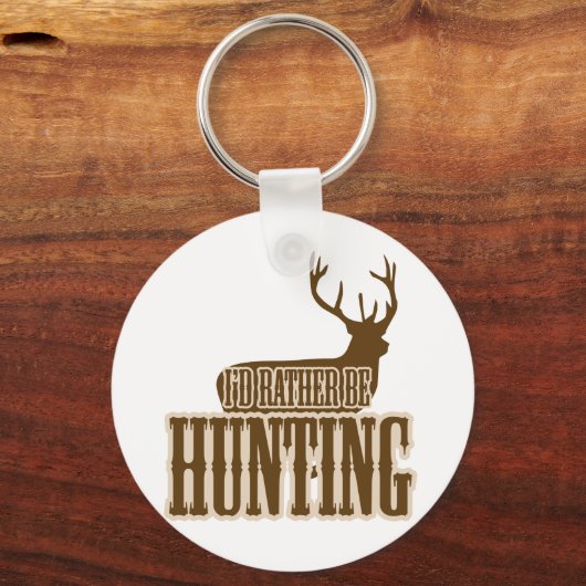 Ik zou liever jagen sleutelhanger (Voorkant)