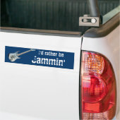 Ik zou liever Jammin zijn. Bumpersticker (Op Truck)