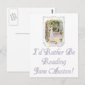 Ik zou liever Jane Austen Briefkaart lezen (Voorkant / Achterkant)