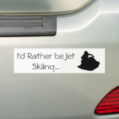 Ik zou liever Jet Skiing zijn... Bumpersticker (Op auto)