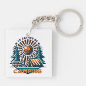 Ik zou liever kamperen met  vibes sleutelhanger (Achterkant)