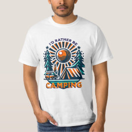 Ik zou liever kamperen met vibes t-shirt