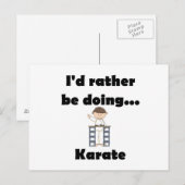 Ik zou liever Karate doen Briefkaart (Voorkant / Achterkant)
