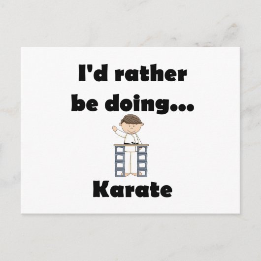 Ik zou liever Karate doen Briefkaart (Voorkant)