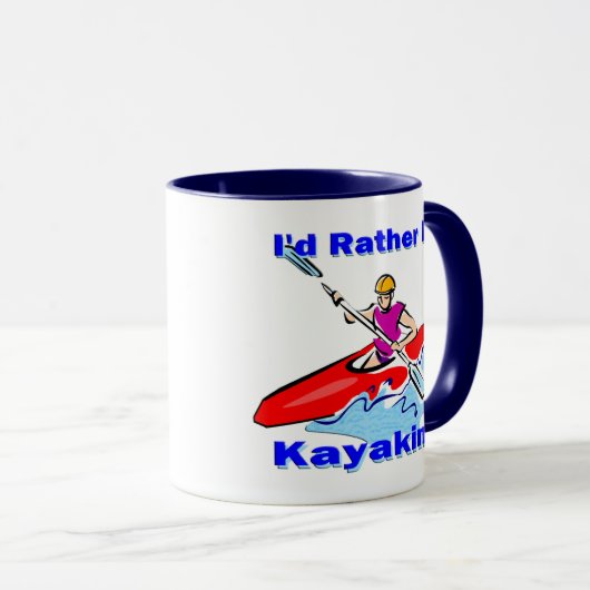 Ik zou liever Kayaking 1 zijn Mok (Voorkant rechts)