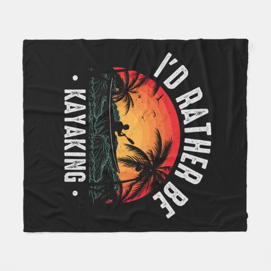 Ik zou liever Kayaking zijn Fleece Deken (Voorkant (Horizontaal))