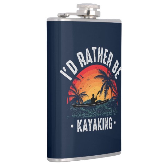 Ik zou liever Kayaking zijn Heupfles (Rechts)