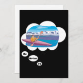 Ik zou liever Kayaking zijn Kaart (Voorkant / Achterkant)