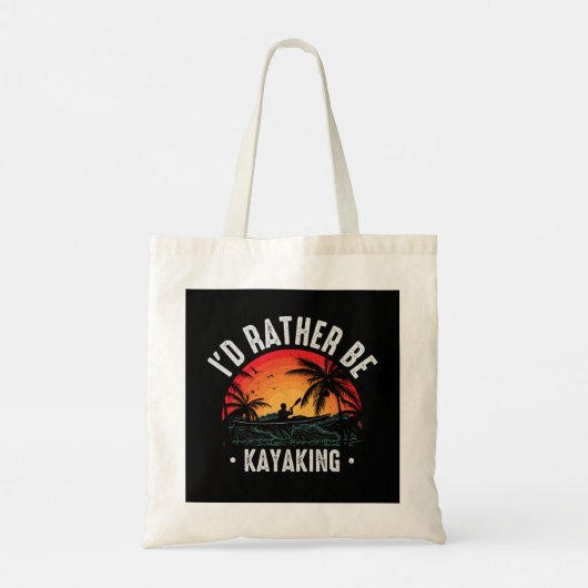 Ik zou liever Kayaking zijn Tote Bag (Achterkant)