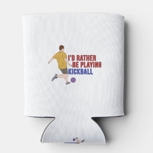 Ik zou liever KickBall spelen Blikjeskoeler (Achterkant)