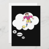 Ik zou liever Kickball spelen Kaart (Voorkant / Achterkant)