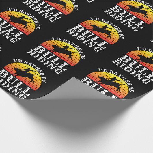 Ik zou liever kogels zijn die Rodeo Rider uitruste Cadeaupapier (Hoek)