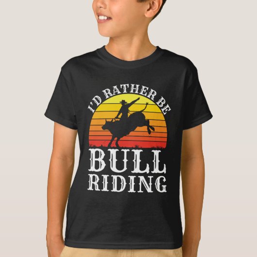 Ik zou liever kogels zijn die Rodeo Rider uitruste T-shirt (Voorkant)