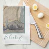 "Ik zou liever koken" Mode model Theedoek (Quarter Fold)