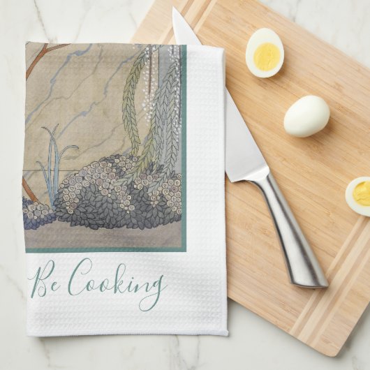 "Ik zou liever koken"  Mode model Theedoek (Quarter Fold)