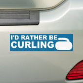 Ik zou liever krullen bumpersticker (Op auto)