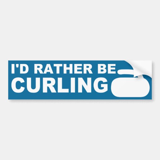 Ik zou liever krullen bumpersticker (Voorkant)