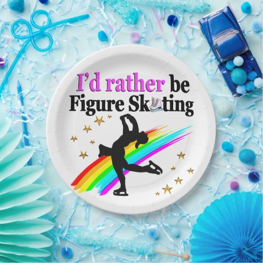 IK ZOU LIEVER KUNSTSCHAATSEN PAPIEREN BORDJE (Feest)