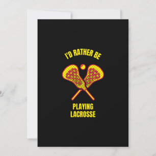 Ik zou liever lacrosse grappige sportbal spelen bedankkaart