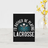 Ik zou liever Lacrosse spelen Kaart (Gele Bloem)