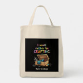 Ik zou liever leuke creatieve Hobbies maken Tote Bag (Achterkant)