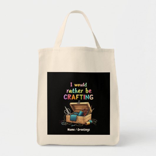 Ik zou liever leuke creatieve Hobbies maken Tote Bag (Voorkant)