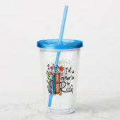 Ik zou liever lezen acryl drinkbeker (Achterkant)