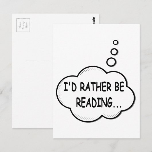 Ik zou liever lezen briefkaart (Voorkant / Achterkant)