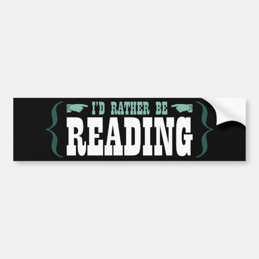Ik zou liever lezen bumpersticker (Voorkant)