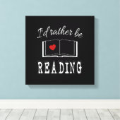 Ik zou liever lezen canvas afdruk (Insitu (Houten vloer))