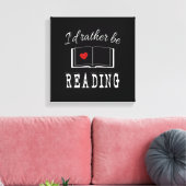 Ik zou liever lezen canvas afdruk (Insitu (Woonkamer))