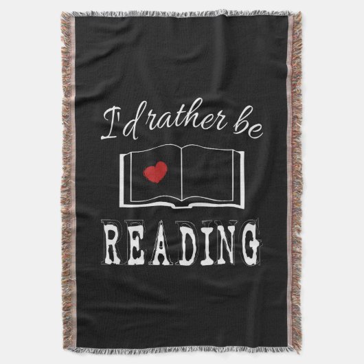 Ik zou liever lezen deken (Voorkant Verticaal)