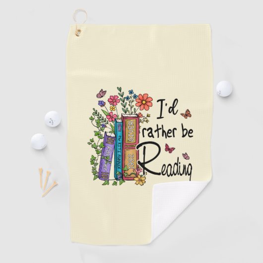 Ik zou liever lezen golfhanddoek (Insitu)