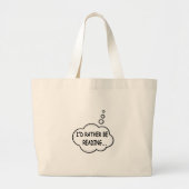 Ik zou liever lezen grote tote bag (Voorkant)
