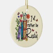 Ik zou liever lezen keramisch ornament (Rechts)