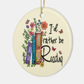 Ik zou liever lezen keramisch ornament (Links)