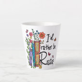 Ik zou liever lezen latte mok (Voorkant)