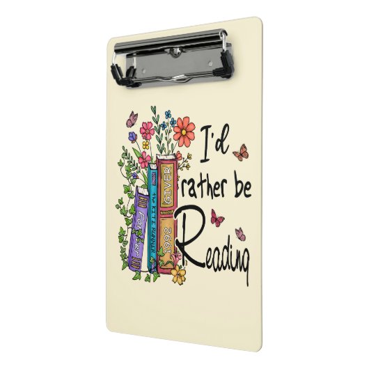 Ik zou liever lezen mini klembord (Angled2)