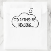 Ik zou liever lezen rechthoekige sticker (Tas)