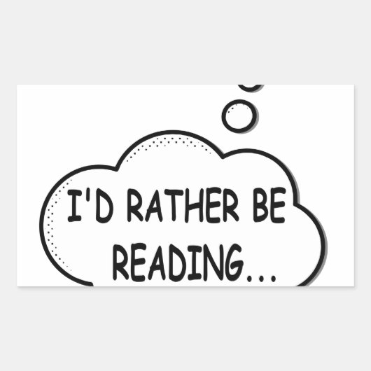 Ik zou liever lezen rechthoekige sticker (Voorkant)