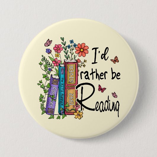 Ik zou liever lezen ronde button 7,6 cm (Voorkant)