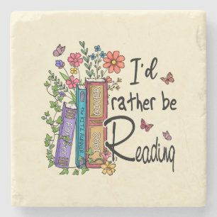 Ik zou liever lezen stenen onderzetter