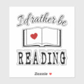 Ik zou liever lezen sticker (Vel)