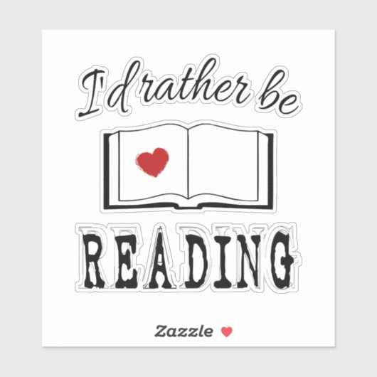 Ik zou liever lezen sticker (Vel)