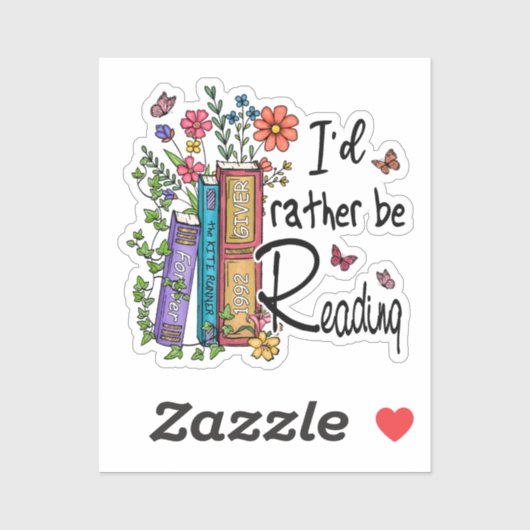 Ik zou liever lezen sticker (Vel)