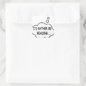Ik zou liever lezen vierkante sticker (Tas)