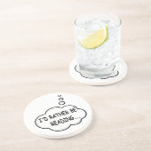 Ik zou liever lezen zandsteen onderzetter (Zijkant)