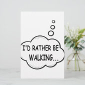 Ik zou liever lopen briefpapier (Staand voorkant)