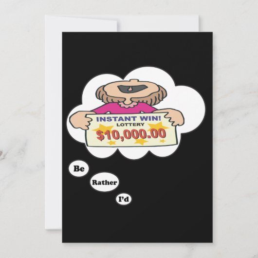 Ik zou liever Lottery 2 spelen Kaart (Voorkant)