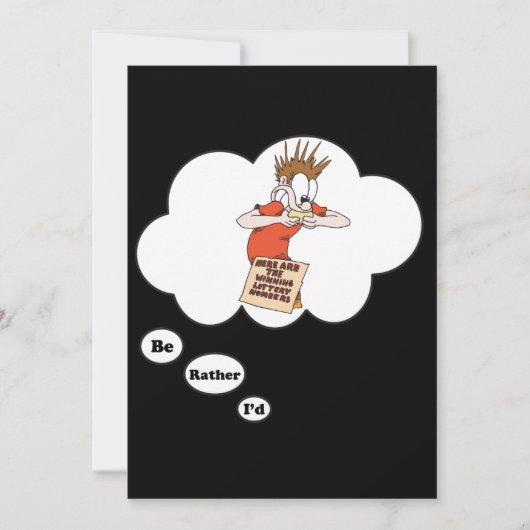 Ik zou liever Lottery 3 spelen Kaart (Voorkant)